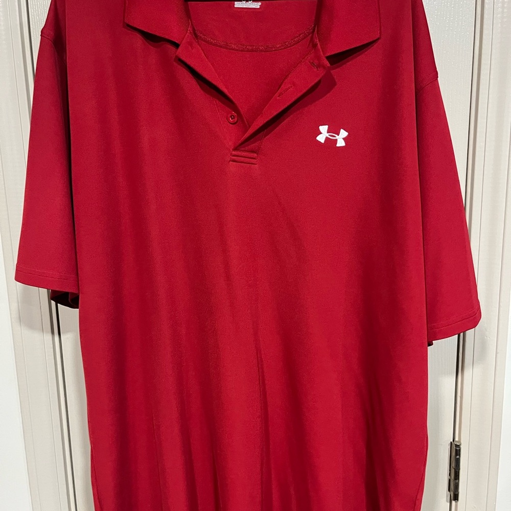 Under Armour Men’s Red Polo with Logo